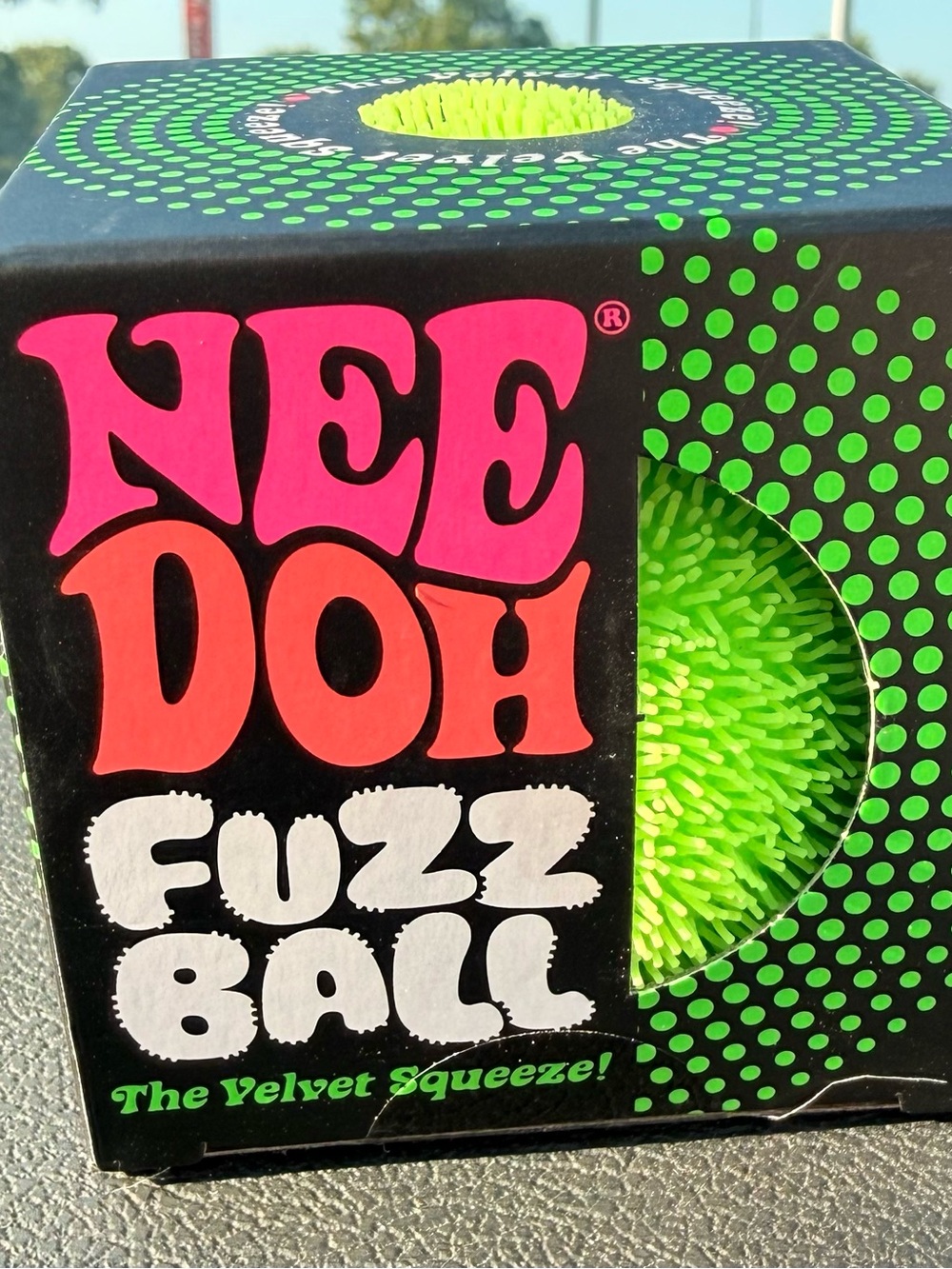 Green Fuzz Ball - Soft Sensory Stress Relief Toy